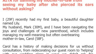Photo of AITA for banning my mother-in-law from seeing my baby after she pierced its ears without asking?