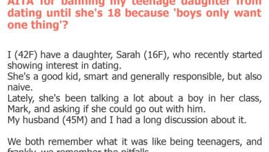 Photo of AITA for banning my teenage daughter from dating until she’s 18 because ‘boys only want one thing’?