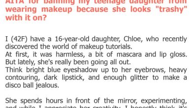 Photo of AITA for banning my teenage daughter from wearing makeup because she looks “trashy” with it on?