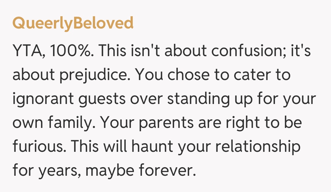 Comentariu de la QueerlyBeloved