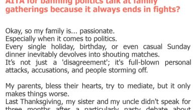 Photo of AITA for banning politics talk at family gatherings because it always ends in fights?