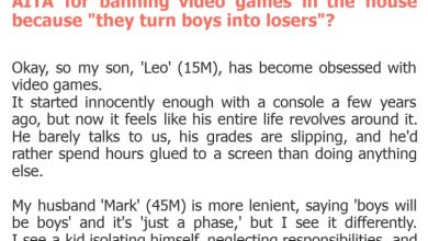 Photo of AITA for banning video games in the house because “they turn boys into losers”?