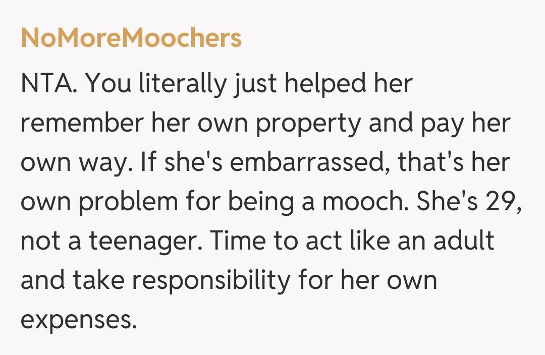 Comentariu de la NoMoreMoochers