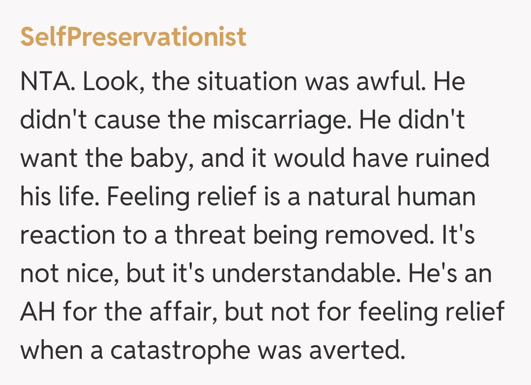 Comentariu de la SelfPreservationist