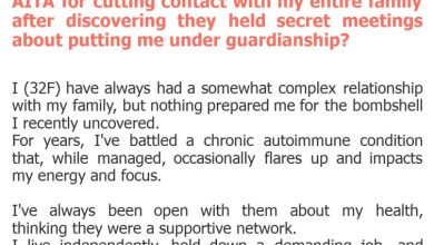 Photo of AITA for cutting contact with my entire family after discovering they held secret meetings about putting me under guardianship?