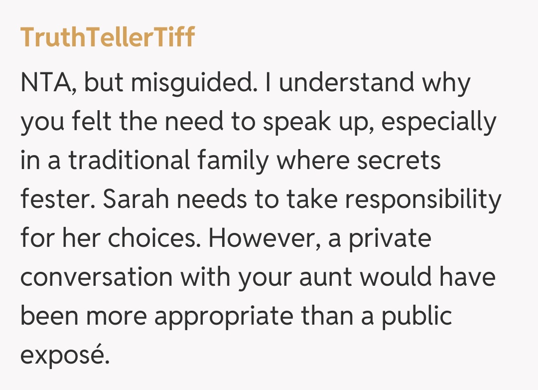 Comentariu de la TruthTellerTiff