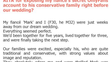 Photo of AITA for exposing my fiancé’s secret OnlyFans account to his conservative family right before our wedding?