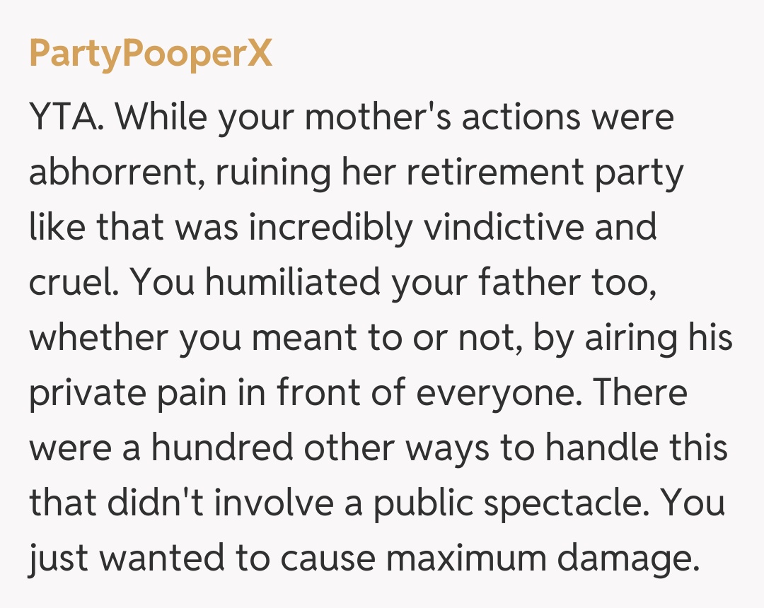 Comentariu de la PartyPooperX