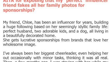 Photo of AITA for exposing that my “perfect” influencer friend fakes all her family photos for sponsorships?