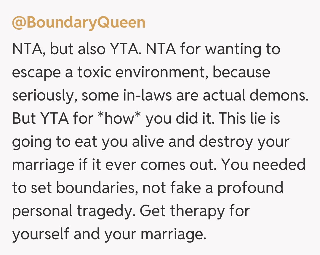 Comentariu de la @BoundaryQueen