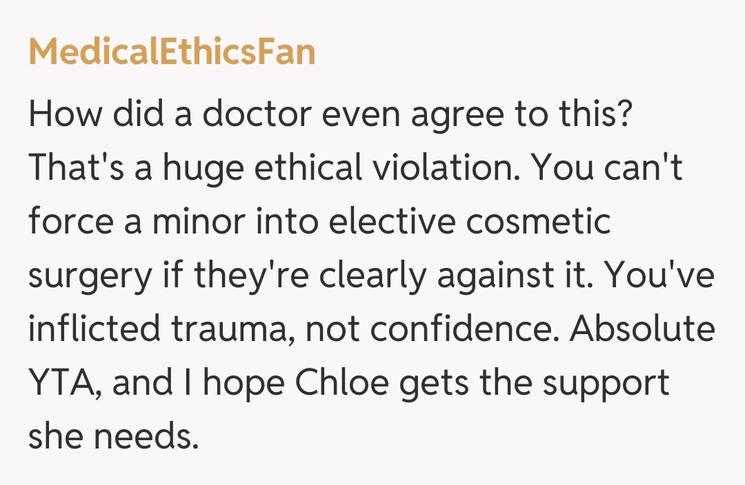 Comentariu de la MedicalEthicsFan