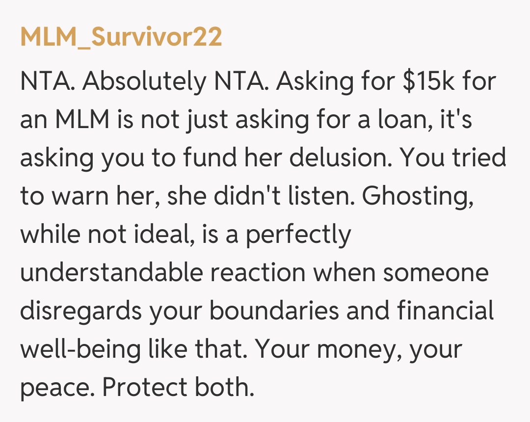 Comentariu de la MLM_Survivor22