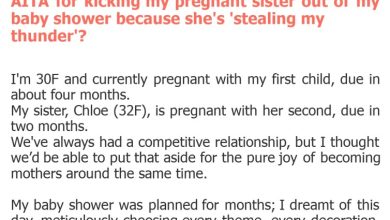 Photo of AITA for kicking my pregnant sister out of my baby shower because she’s ‘stealing my thunder’?