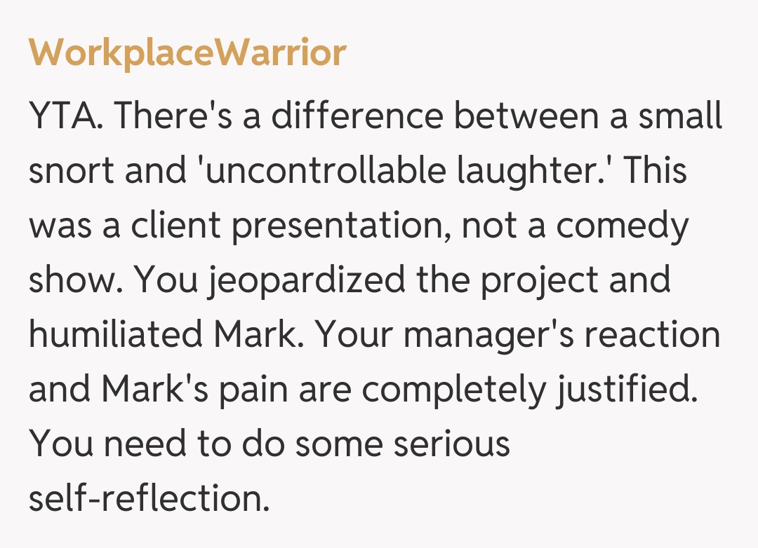 Comentariu de la WorkplaceWarrior