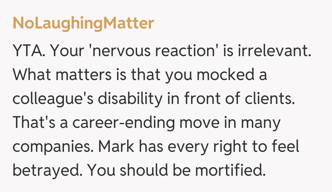 Comentariu de la NoLaughingMatter