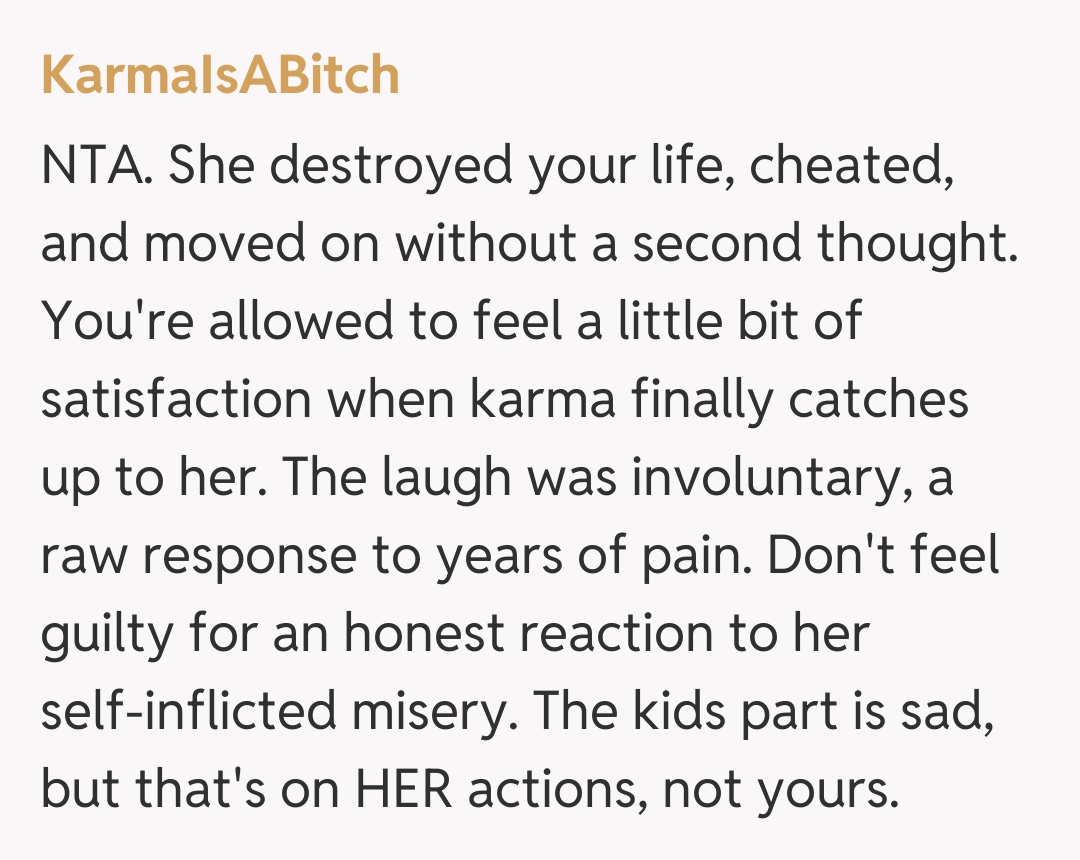 Comentariu de la KarmaIsABitch