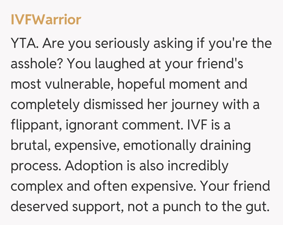 Comentariu de la IVFWarrior