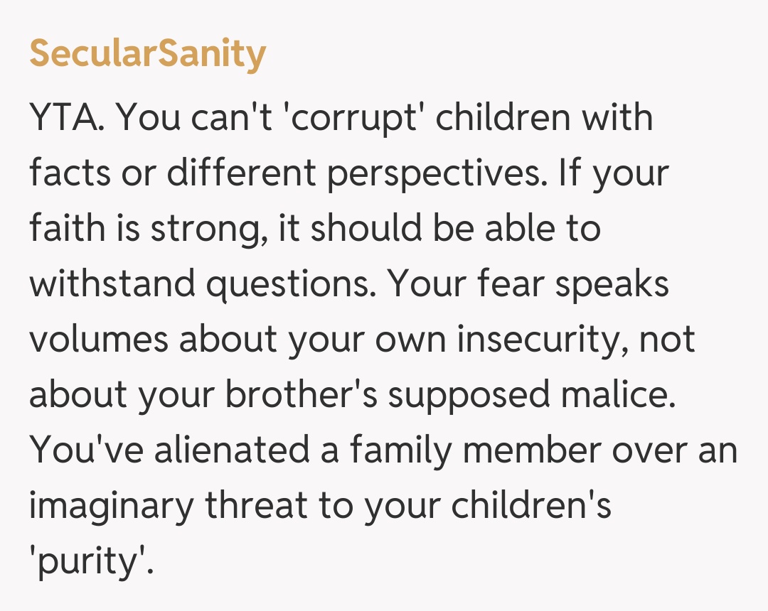 Comentariu de la SecularSanity