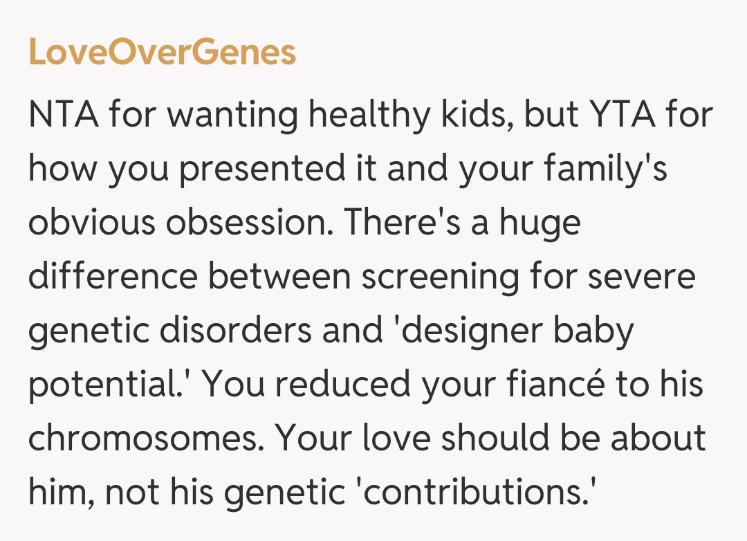 Comentariu de la LoveOverGenes