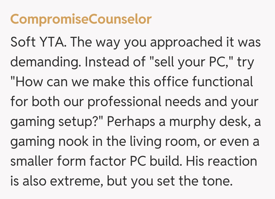 Comentariu de la CompromiseCounselor