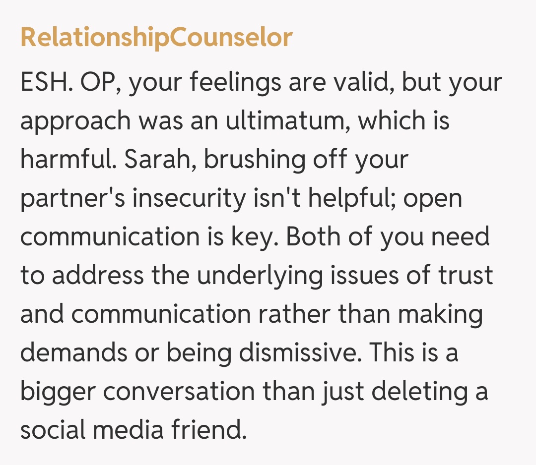 Comentariu de la RelationshipCounselor