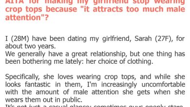 Photo of AITA for making my girlfriend stop wearing crop tops because “it attracts too much male attention”?