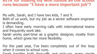 Photo of AITA for making my wife handle all the school runs because “I have a more important job”?