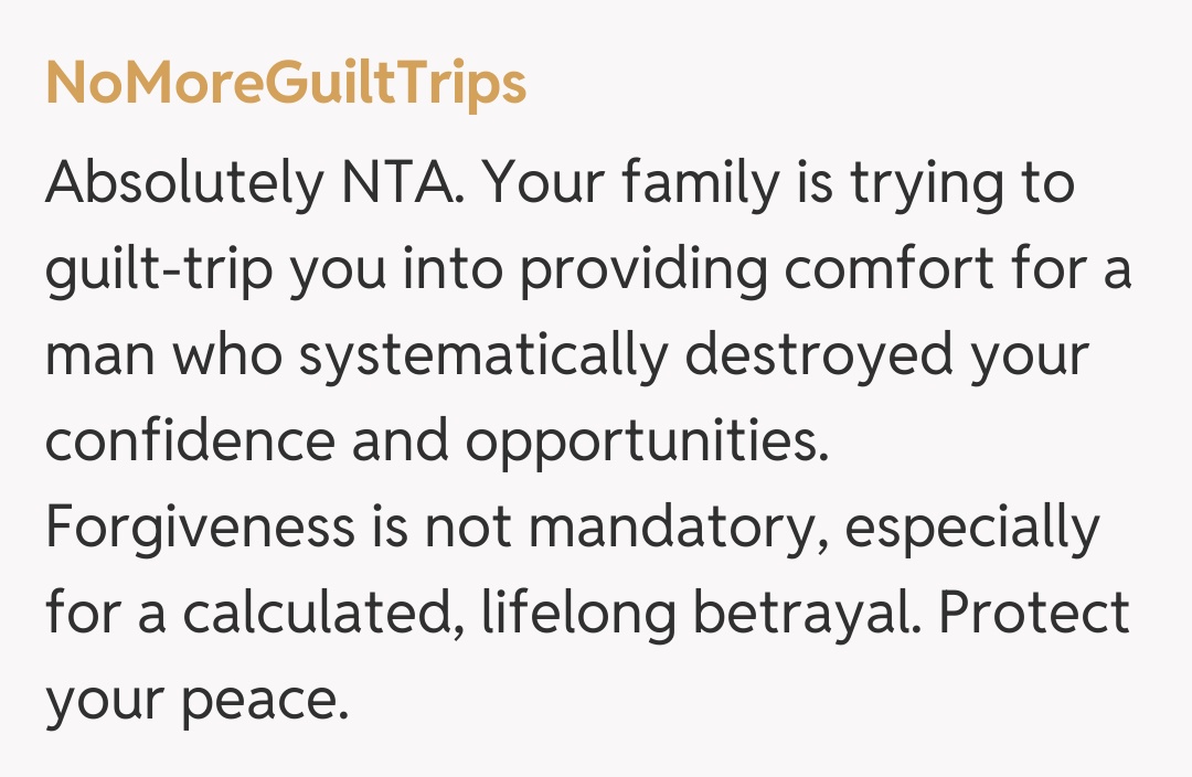 Comentariu de la NoMoreGuiltTrips