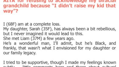 Photo of AITA for refusing to acknowledge my biracial grandchild because “I didn’t raise my kid that way”?