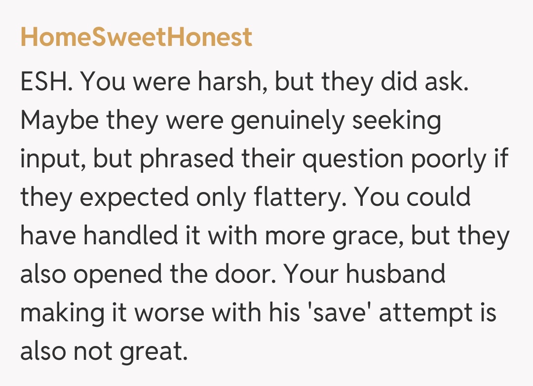 Comentariu de la HomeSweetHonest