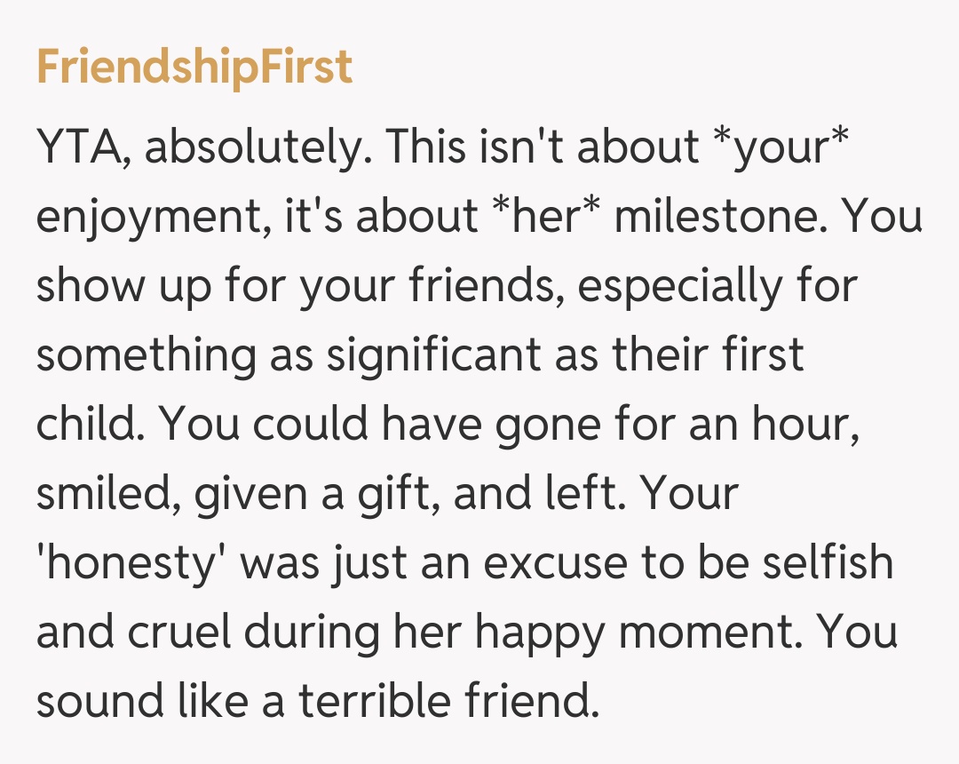 Comentariu de la FriendshipFirst