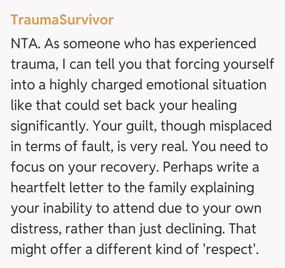 Comentariu de la TraumaSurvivor