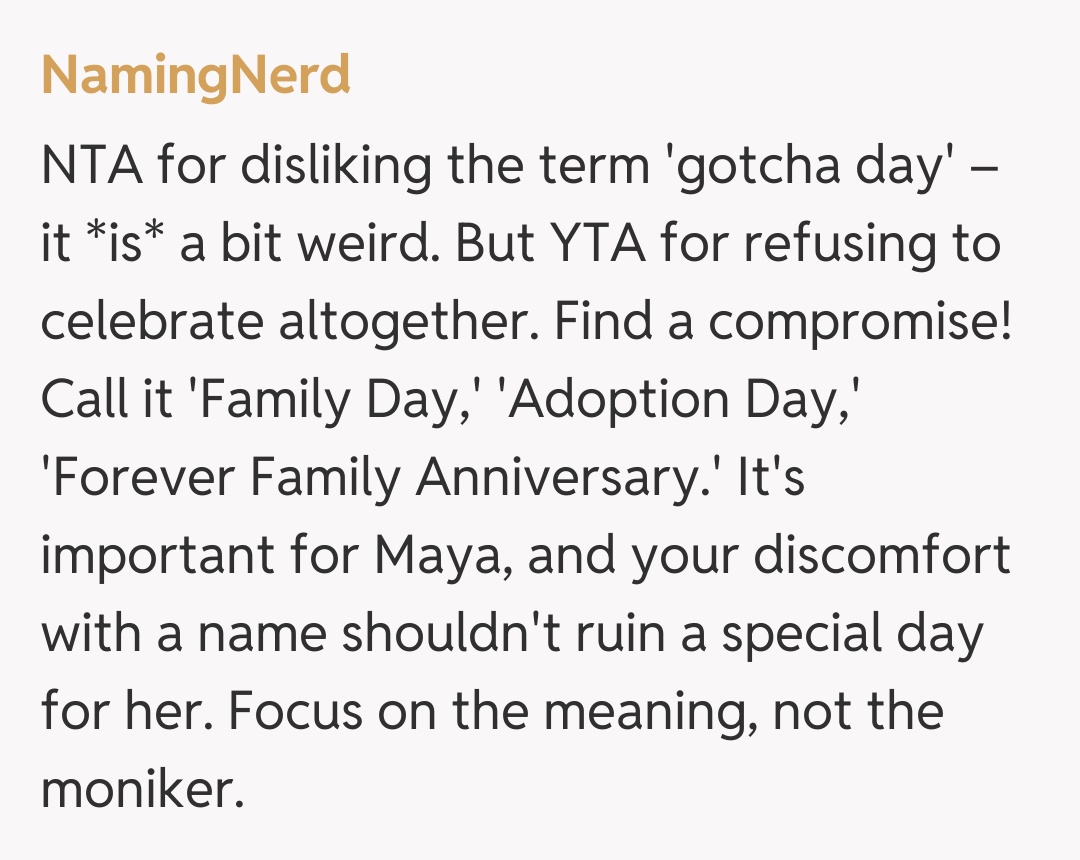 Comentariu de la NamingNerd