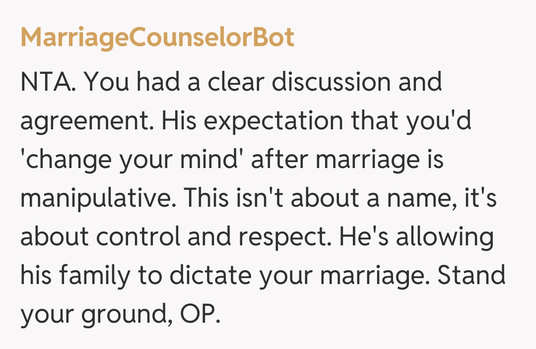 Comentariu de la MarriageCounselorBot