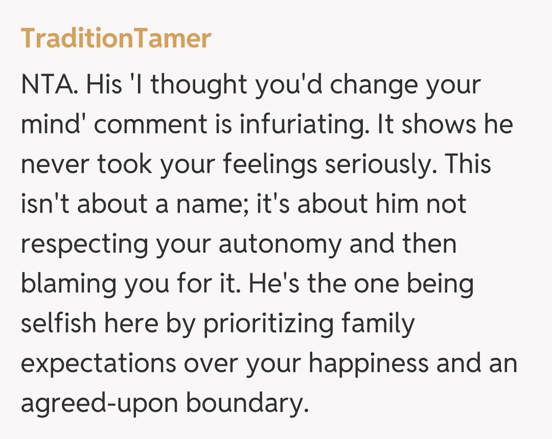 Comentariu de la TraditionTamer