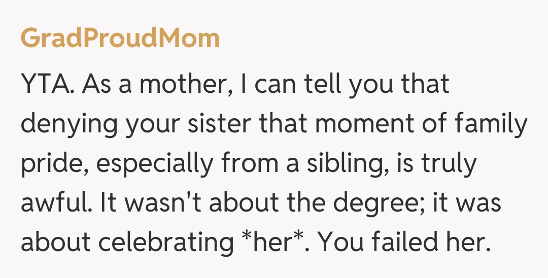 Comentariu de la GradProudMom