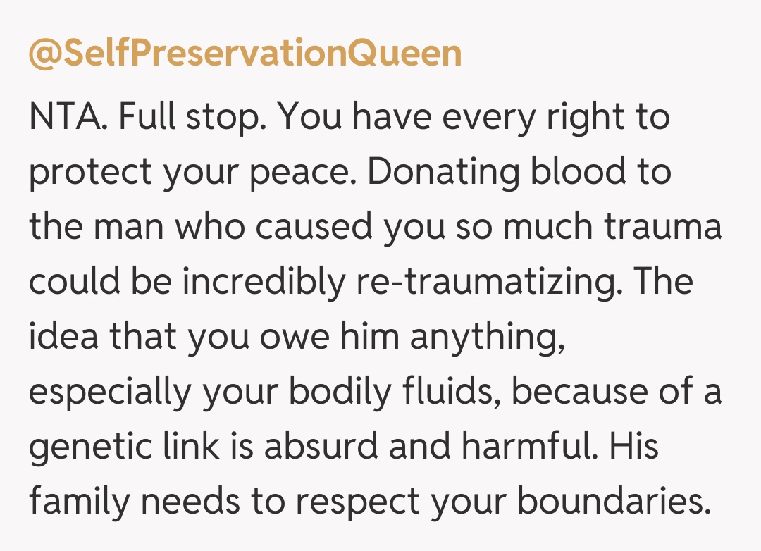 Comentariu de la @SelfPreservationQueen