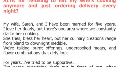 Photo of AITA for refusing to eat my wife’s cooking anymore and just ordering delivery every night?