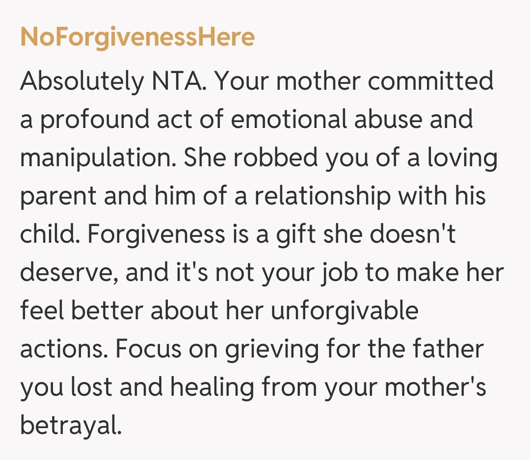 Comentariu de la NoForgivenessHere