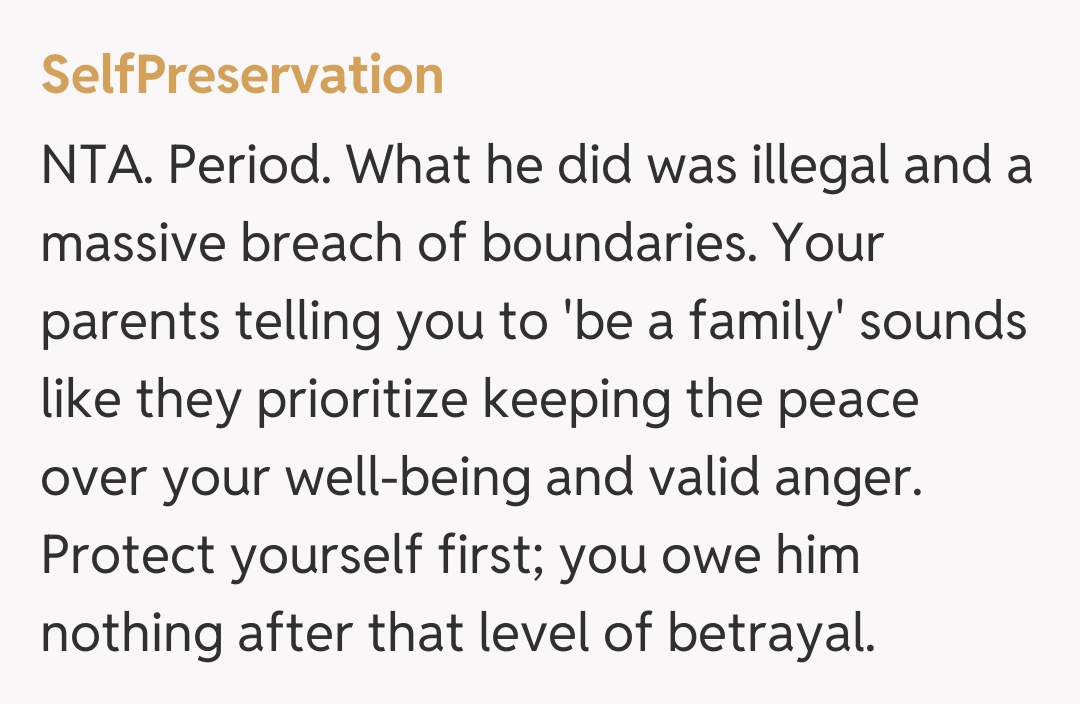 Comentariu de la SelfPreservation