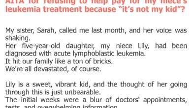 Photo of AITA for refusing to help pay for my niece’s leukemia treatment because “it’s not my kid”?