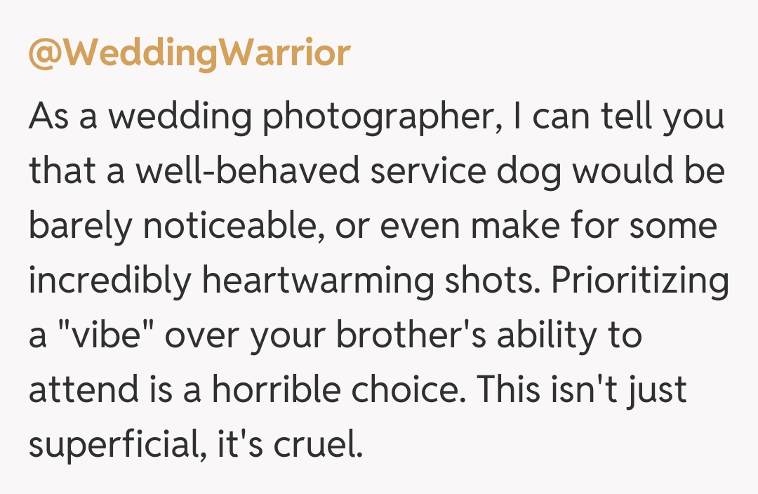 Comentariu de la @WeddingWarrior