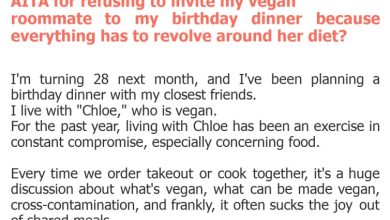 Photo of AITA for refusing to invite my vegan roommate to my birthday dinner because everything has to revolve around her diet?