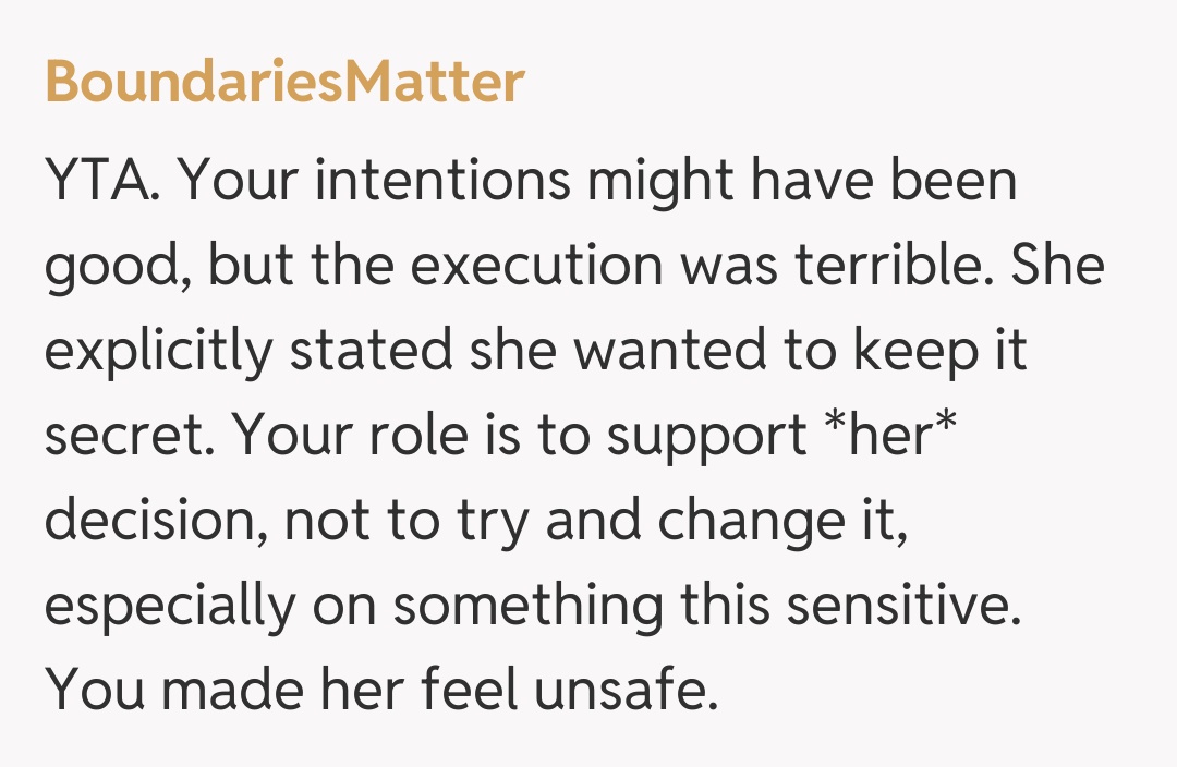 Comentariu de la BoundariesMatter