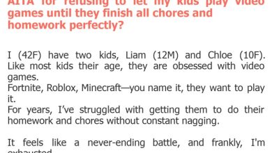 Photo of AITA for refusing to let my kids play video games until they finish all chores and homework perfectly?