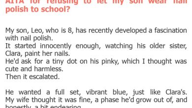 Photo of AITA for refusing to let my son wear nail polish to school?