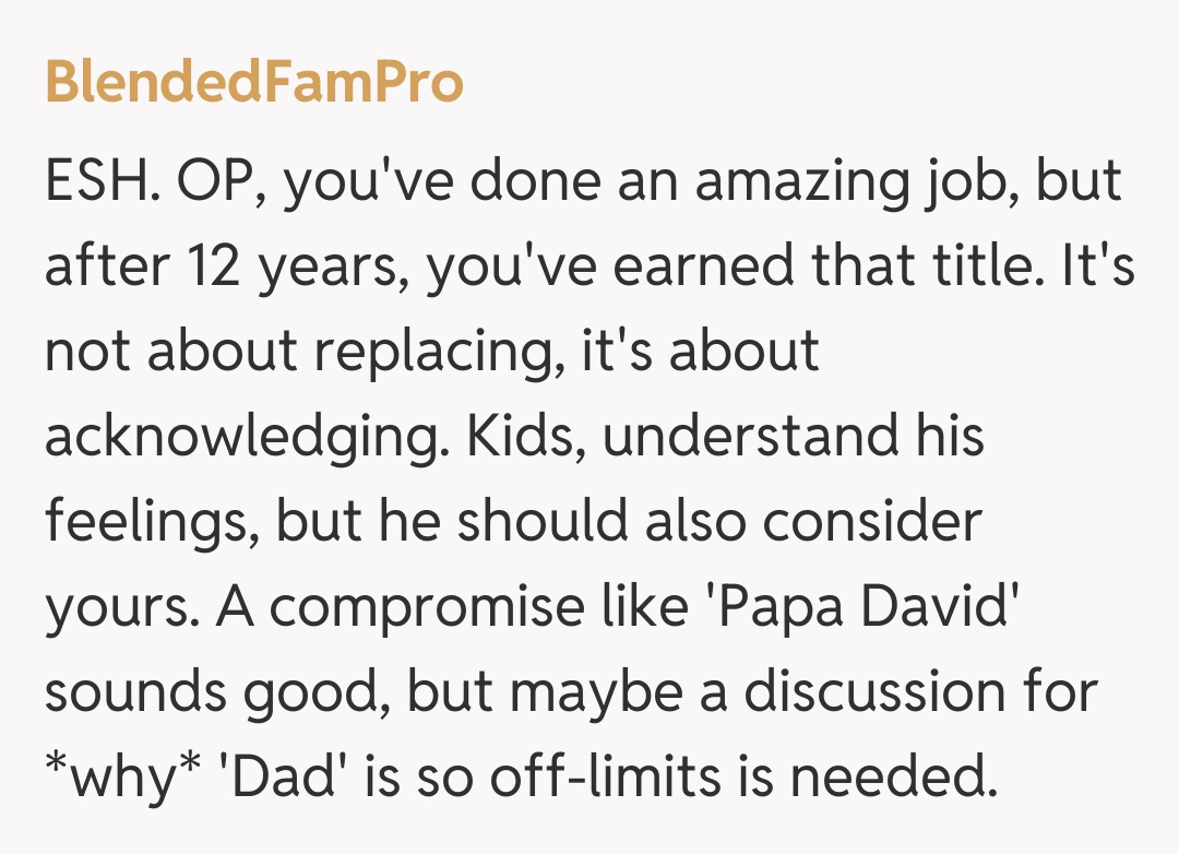 Comentariu de la BlendedFamPro