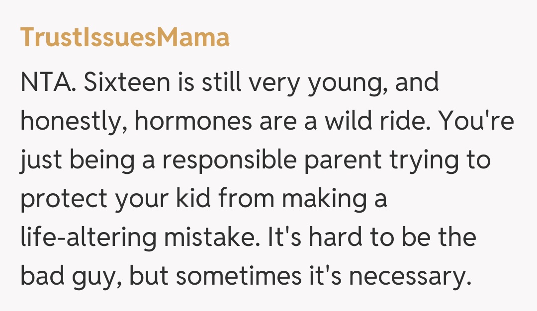 Comentariu de la TrustIssuesMama