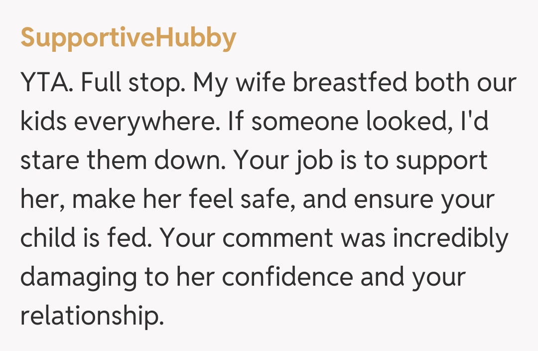 Comentariu de la SupportiveHubby