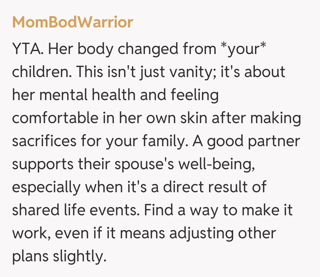 Comentariu de la MomBodWarrior